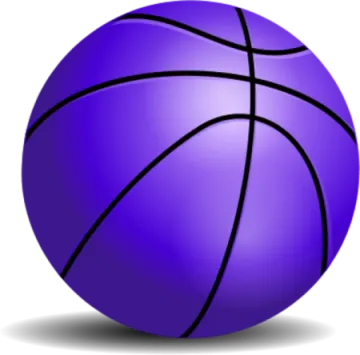 a purple basketball ball on a white background