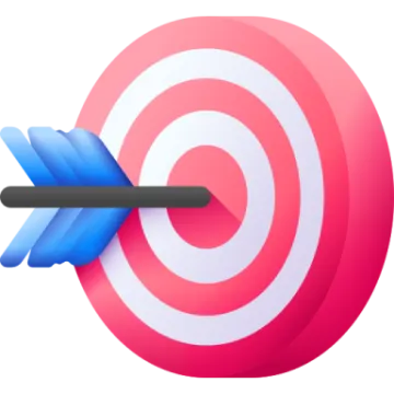 an arrow hitting the center of a target