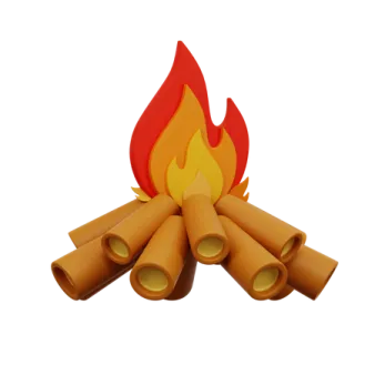 an illustration of a campfire