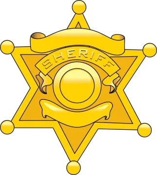 a sheriff badge with the word sheriff on it