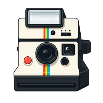 an image of a polar camera with a white background