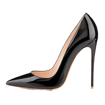 a pair of black high heels
