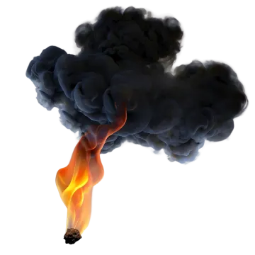 a black cloud of smoke on a white background