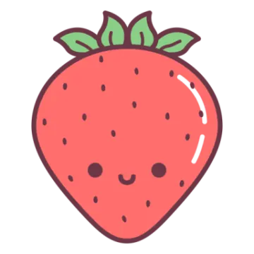a strawberry on a white background