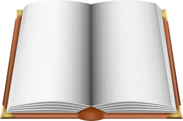 an open book on a white background