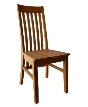a wooden chair on a white background