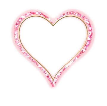 a heart made of pink crystals on white background