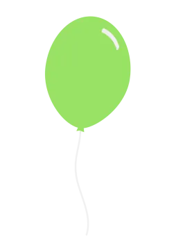 a green balloon on a white background