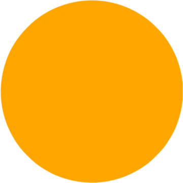 an orange circle on a white background