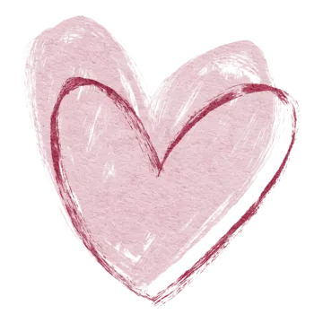 a drawing of a pink heart