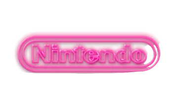 a pink nintendo logo