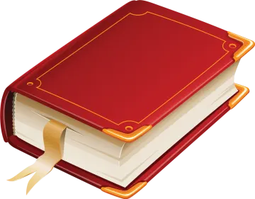 a red book with gold trim