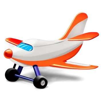 a small toy airplane with wheels and wheels
