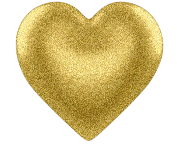 a gold glitter heart