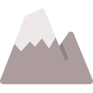 a mountain icon with a white background