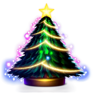 a christmas tree with lights on it