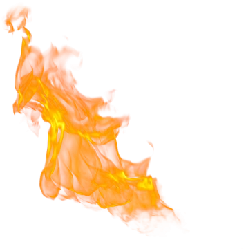 a white background with orange and yellow smoke