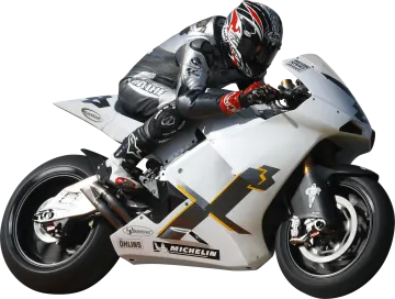 a man riding on the back of a motorcycle