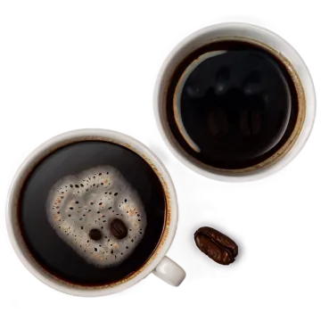 two cups of coffee on a white background