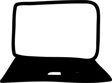 a black and white image of a computer