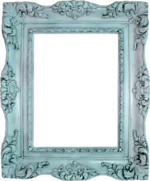 an ornate frame with a white background