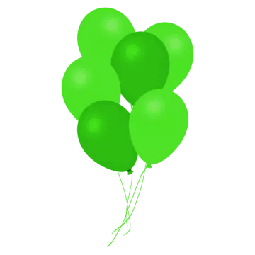 a bunch of green balloons