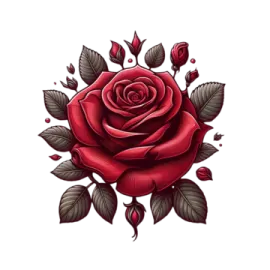 a red rose tattoo design