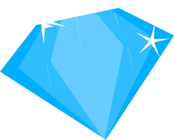 a blue diamond on a white background