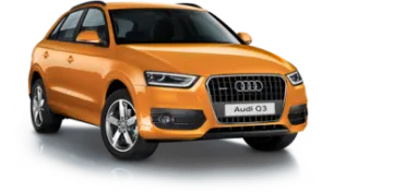 an orange audi suv