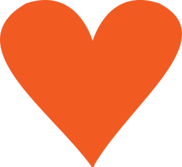a red heart on a white background