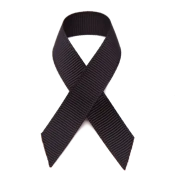 a black ribbon on a white background