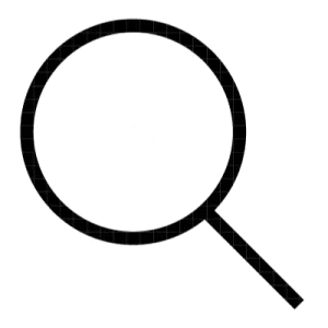 a black and white image of a mag glass