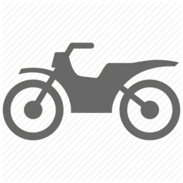 a motorcycle icon on a white background