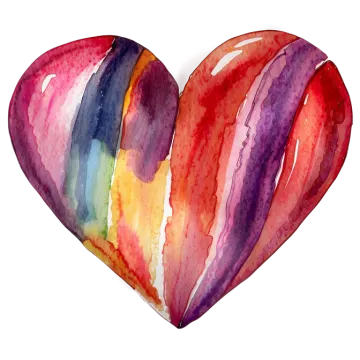 a watercolor heart on a white background