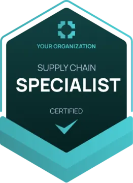 the logo for your organization's supply specialist certification