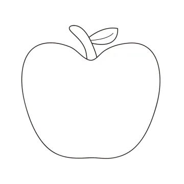 an apple coloring page