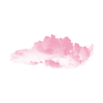 a pink cloud on a white background