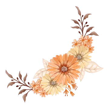 a drawing of flowers on a white background