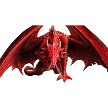 a red dragon on a white background