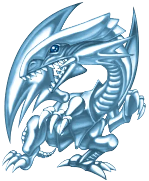 a drawing of a blue dragon
