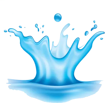 a blue water splash on white background