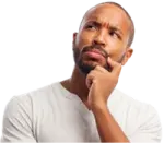 a man with his hand on his chin looking at the camera