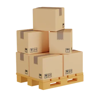 a stack of cardboard boxes
