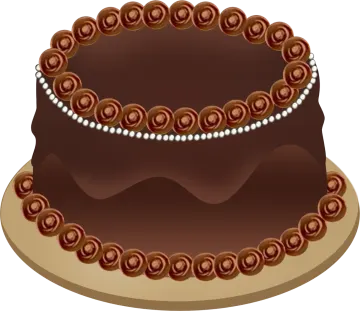 a cake with chocolate frosting on top