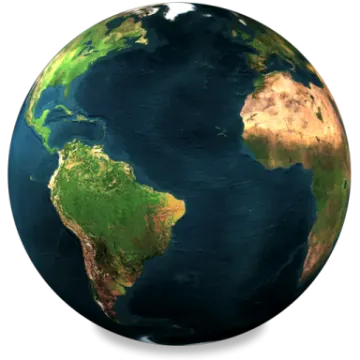 an image of the earth with a white background