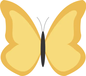 a yellow butterfly with black wings