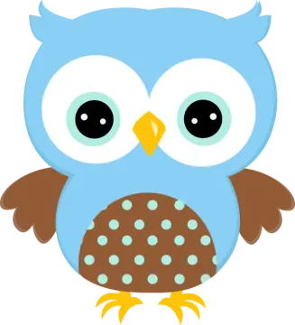 a blue and brown owl with big eyes