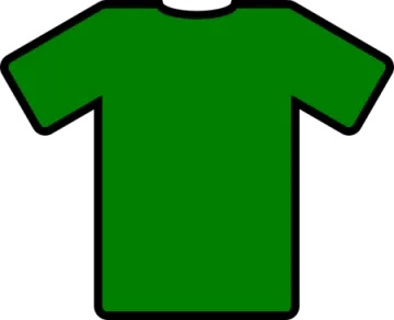 a green t - shirt