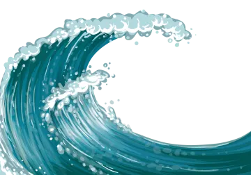 a blue wave in the ocean
