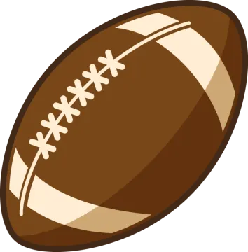 a football ball on a white background
